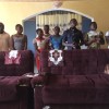 the gospel choir preparing to preach 